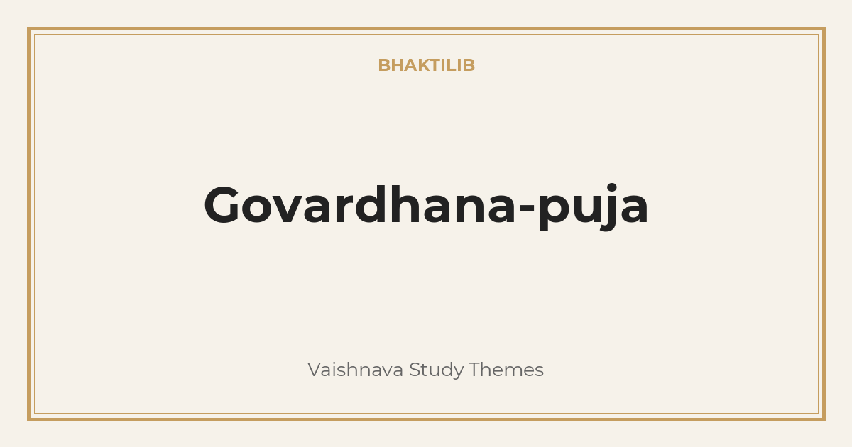 Govardhana-puja