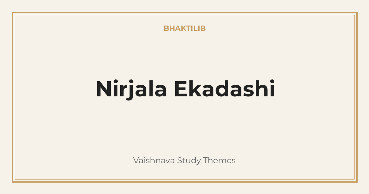Nirjala Ekadashi