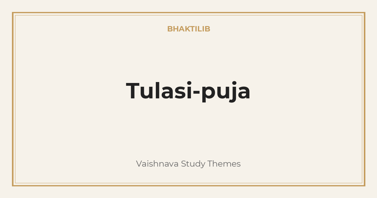 Tulasi-puja