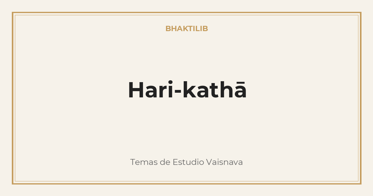 Hari-kathā