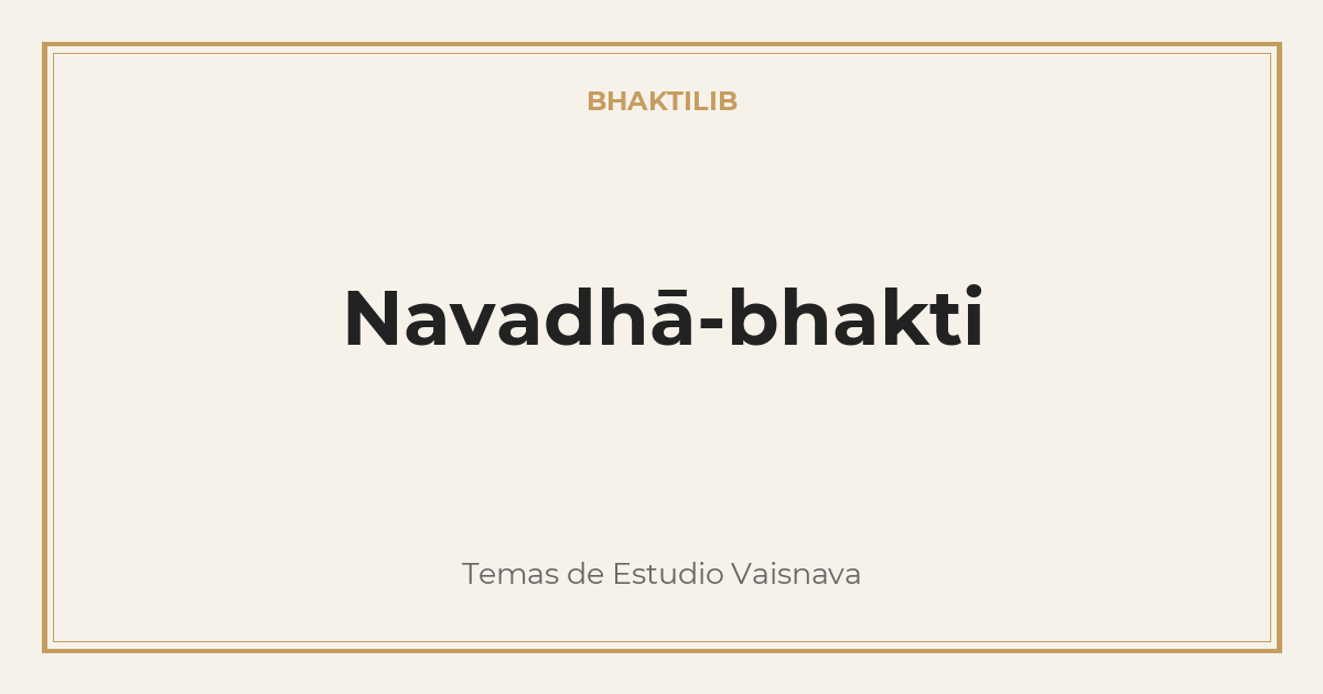 Navadhā-bhakti