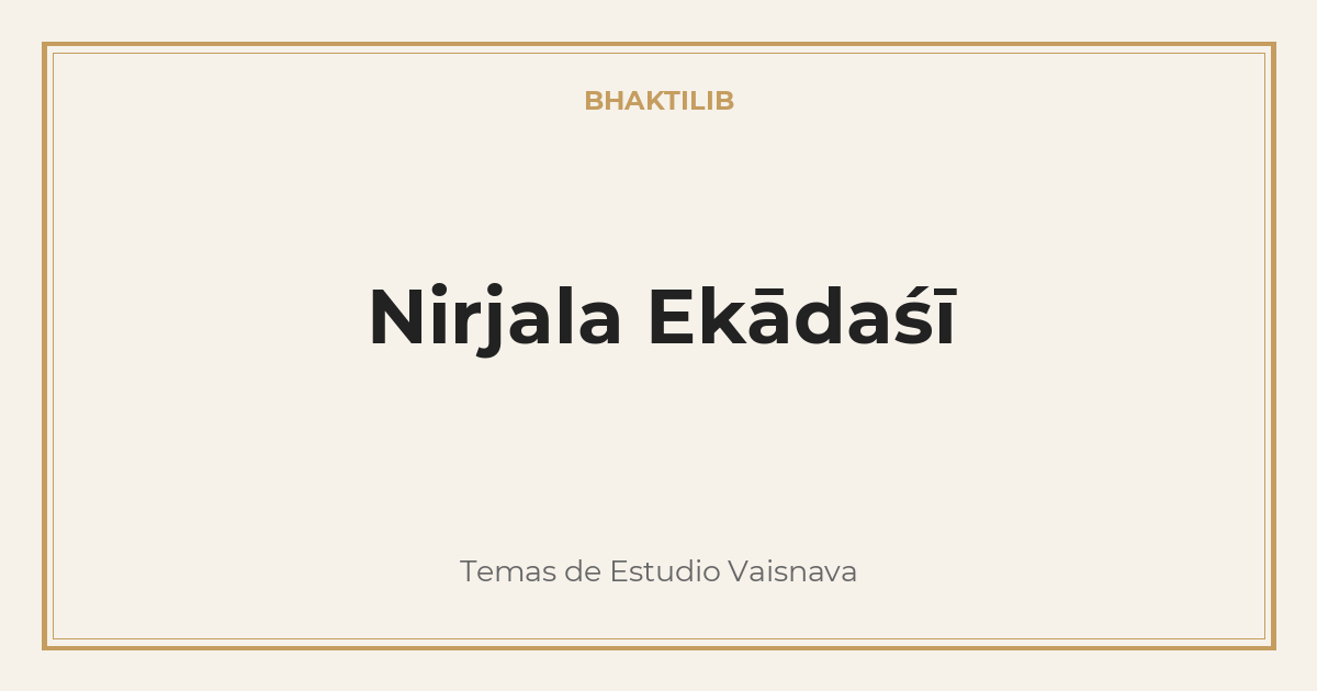 Nirjala Ekādaśī