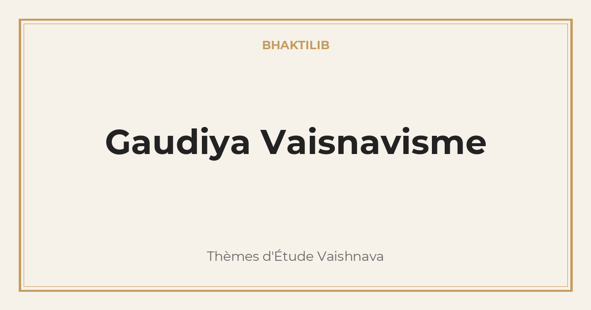 Gaudiya Vaisnavisme