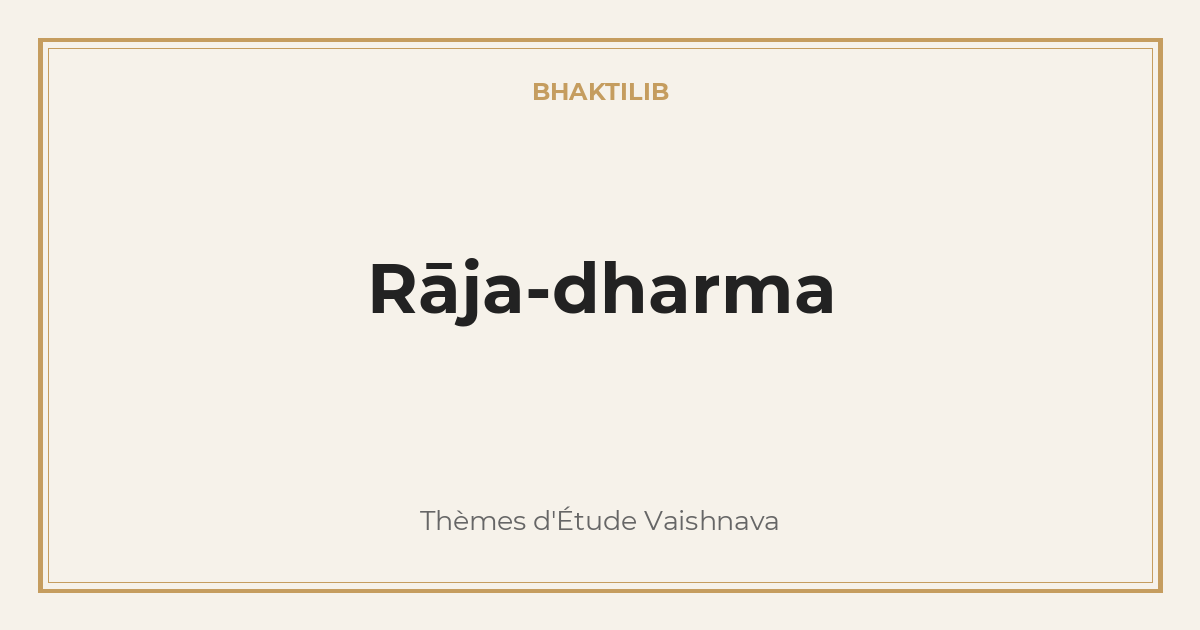 Rāja-dharma